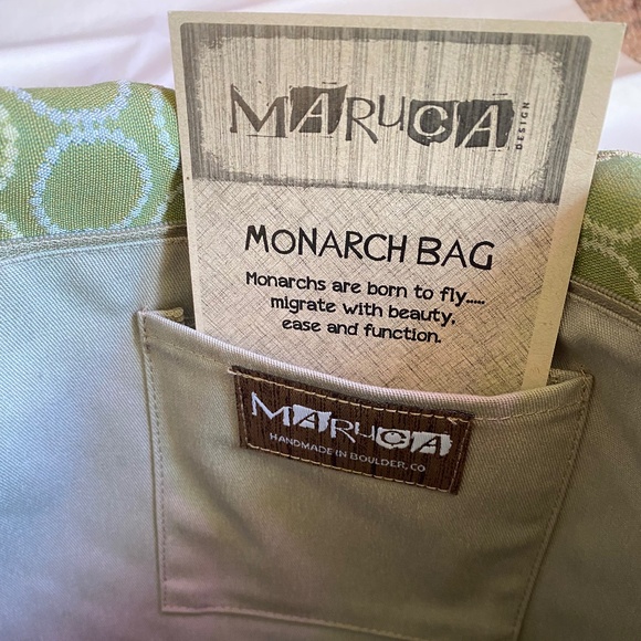 Maruca Monarch Shoulder Bag Green Purse Handmade Boulder Colorado - Picture 6 of 6